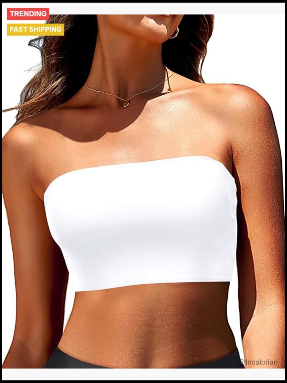 Strapless Bandeau Bikini Top - Convertible Tube Swimsuit Top